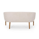 Mid Century Modern Loveseat With Channel Stitched Backrest by HouseOfZazla