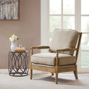 Arm Chair With Open Back Spindle Design, Padded Armrests by Unique Piece Furniture