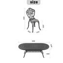 9-Piece Set Of All-Weather Cast Aluminum Dining Furniture Set With