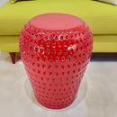 Strawberry Fruit Stool, 13.4" Oversized Resin Stool by HouseOfZazla