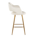 Margarite - Contemporary Fixed Height Counter Stool With Footrest (Set of 2) With Square by HouseOfZazla