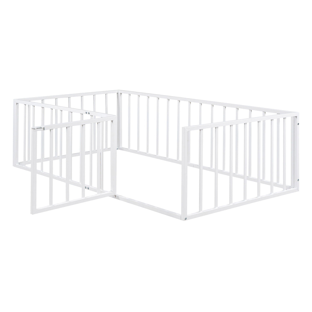 Metal Floor Bed Frame With Fence And Door, photo 23 of 40