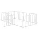 Metal Floor Bed Frame With Fence And Door by Unique Piece Furniture
