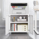 Office Furniture Copier Cabinet 2 Door Steel Copier Stand Mobile Pedestal File Printer Stand by HouseOfZazla
