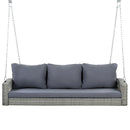 3 Person Large Patio Swing Bench With Cushions For Backyard by HouseOfZazla
