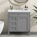 Bathroom Vanity With Top Sink, Storage Cabinet With 2 Drawers, Tip Out Drawer by Unique Piece Furniture