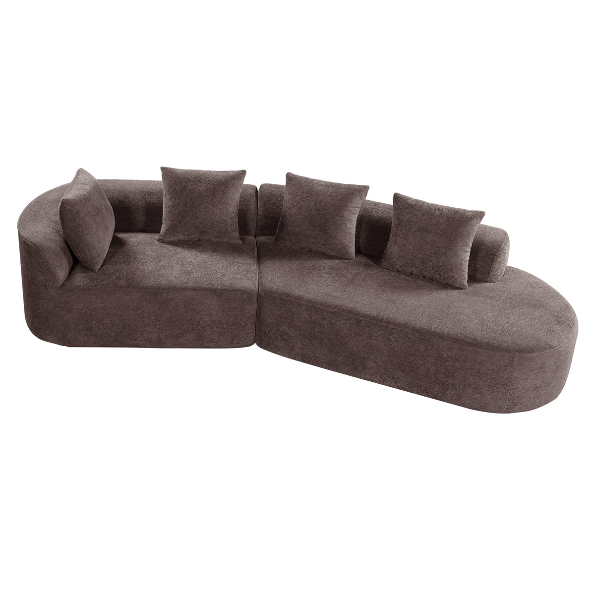 116" Modern Curved Sectional Sofa with High-Density Fully Compressed Sponge, photo 7 of 10