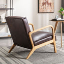 Open Framed Armchair With Cushioning Brown - Dark Brown by HouseOfZazla
