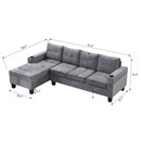 Modern Sectional Sofa Set With L Shape Chaise Lounge And Storage by Unique Piece Furniture