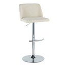 Toriano - Contemporary Adjustable Barstool Swivel With Rounded T Footrest (Set of 2) by HouseOfZazla