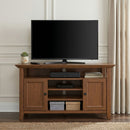 Amherst - TV Media Stand - Medium Saddle Brown