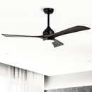 52" Solid Wood Blades Ceiling Fan with Lights Remote Control, Quiet DC Motor by HouseOfZazla