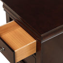 Contemporary Louis Philip Cherry Chest With Five Drawers Solid Wood Ample Storage - Cherry by HouseOfZazla