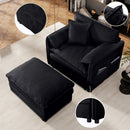 Oversized Chenille Accent Chair Set of 2
