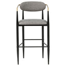 Tina Fabric Upholstered Bar Chair Dark Grey (Set of 2)