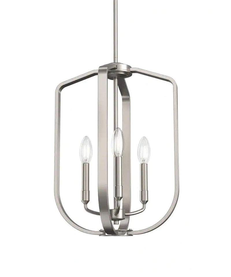 Ettore 14"W 3-Light Pendant Light Fixture by Kichler Brushed Nickel Finish