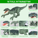 Remote Control Dinosaur Toys Jurassic Realistic RC Dinosaur Rechargeable T-Rex Walking Robot with 3D Eye Roaring Sounds Red Light Remote Control for 3