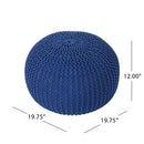 Bordeaux - Knitted Round Pouf, Versatile Ottoman And Floor Cushion by Unique Piece Furniture