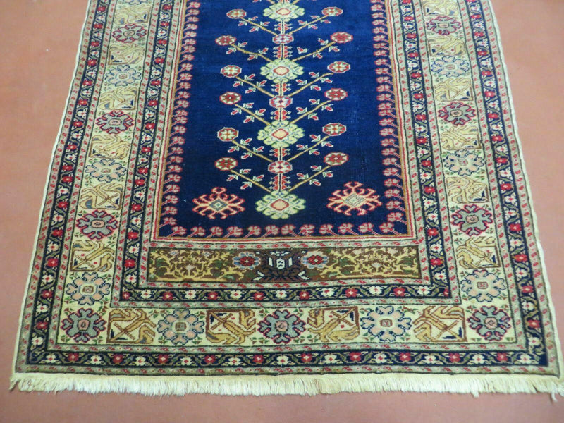 3' X 4' Semi Antique Handmade Turkish Prayer Kaisery Wool Rug Nice