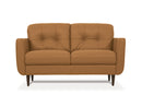 Radwan Camel Leather Loveseat (Assembled)