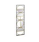 Eclectic Styling Metal Beaded Wall Mirror With Contemporary Design For Bedroom, Liveroom & Entryway
