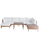 TOPMAX 8-Piece Acacia Wood Outdoor Patio Sofa Set by HouseOfZazla
