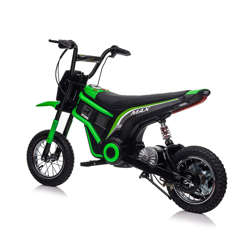24V14ah Kids Ride On 24V Electric Toy Motocross Motorcycle Dirt Bike-XXL large,Speeds up to 14.29MPH,Dual Suspension, Hand-Operated Dual Brakes, Twist Grip Throttle, Authentic Motocross Bike Geometry