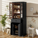 Bathroom Storage Cabinet, Adjustable Shelves & Drawer, Freestanding Tower by Unique Piece Furniture