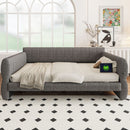 Upholstered Platform Bed With USB Charging by HouseOfZazla