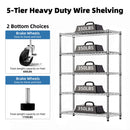 5-Shelf Wire Storage Shelving Unit