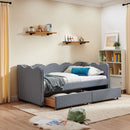 Gingham Daybed With USB Charging Port, Wave-Shaped Design by Unique Piece Furniture
