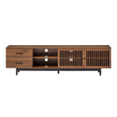 78" TV Stand For TVs Up To 85" Entertainment Center With Deep Drawers & Cable Management, Soft Closing Hinges - Walnut by HouseOfZazla
