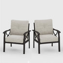 All-Weather Armchairs With Cushions, Modern Sculptural Design (Set of 2) by HouseOfZazla