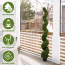 Outdoor uv resistant plastic boxwood topiary bonsai artificial spiral tree plant 180cm 2pcs/set