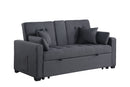 Cody II - Convertible Sleeper Loveseat With Cup Holder, Charging Ports and Pocket - Dark Gray by HouseOfZazla