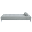 Quenti Velvet Sofa Bed With Pillow - Gray