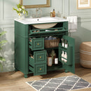 Bathroom Vanity Cabinet With Sink, Soft Close Doors With Door Organizer by HouseOfZazla
