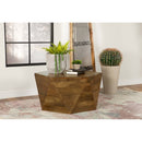 Athena - Hexagonal Top Coffee Table Coffee Table With Geometric Design - Natural by HouseOfZazla