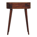 Solid Wood Mini Albion Chestnut Console, 1-Drawer, Nordic Legs