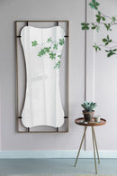 Poppy Mirror With Metal Frame Contemporary Design For Bathroom, Entryway Wall Decor by HouseOfZazla