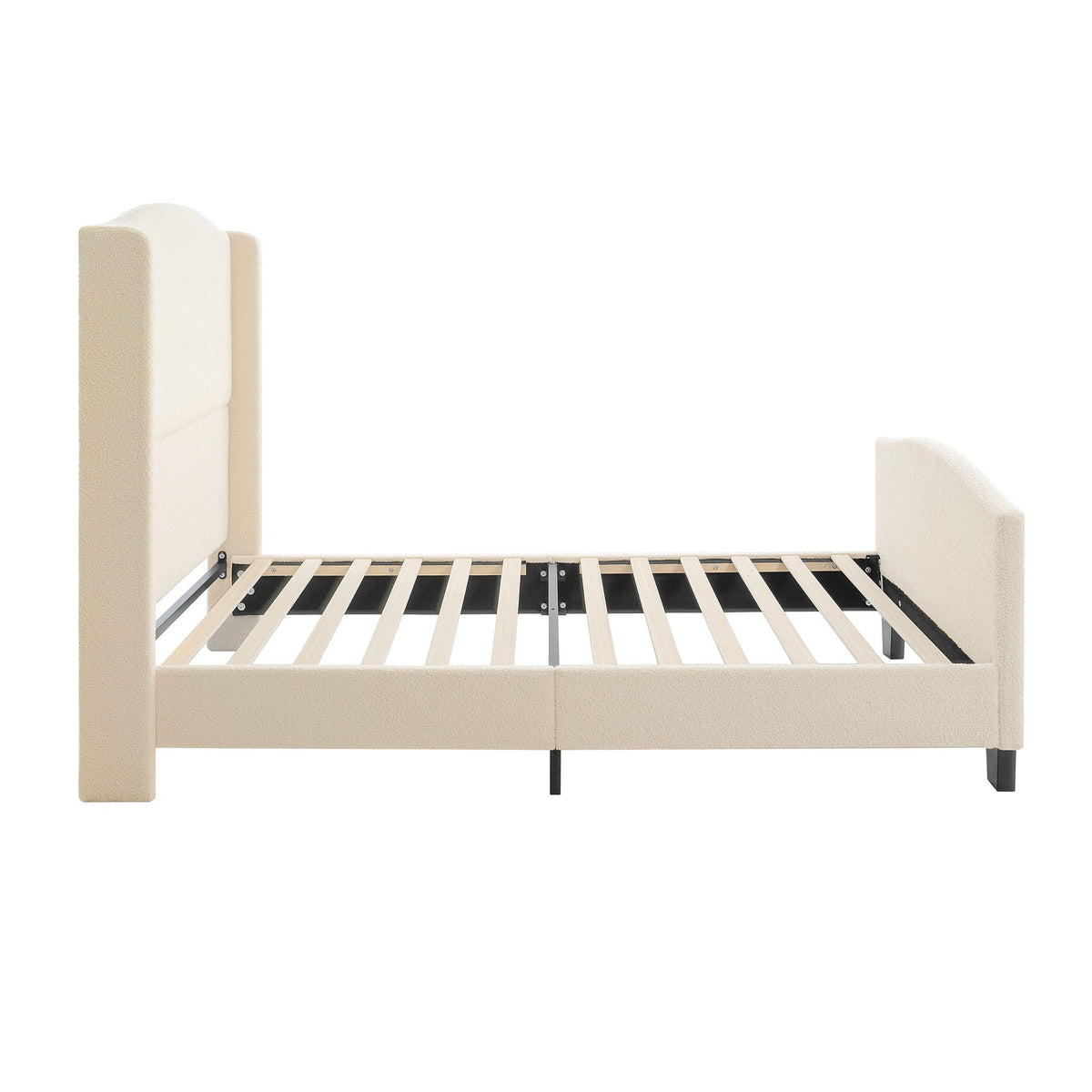 Platform Bed Frame With Tall Headboard And High Footboard, photo 30 of 40