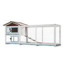 Outdoor Multi-Level Fir Wood Rabbit Hutch