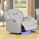 Benz - Power Recliner Set With LED Lighting And USB Charging by HouseOfZazla