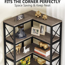 7 Tier Corner Bookshelf, Storage Unit For Living Room by HouseOfZazla