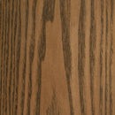 Franklin Round Wood Pedestal Side End Table Grey and Dark Brown
