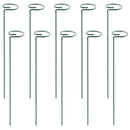10Pcs 10in Plant Support Stakes Garden Flower Single Stem Support Stake Iron Plant Cage Support Ring For Tomatoes Orchid Lily Peony Rose Flower Amaryl