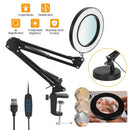 Magnifier Desk Lamp with Adjustable Arm Clamp by LJGDeals