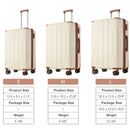 3 Piece Expandable Hard Shell Luggage Set with TSA Lock