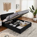 Storage Upholstered Hydraulic Platform Bed With Integrated Headboard by Unique Piece Furniture