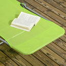 2 Piece Folding Chaise Lounge Chairs, Pool Sun Tanning Chairs, Outdoor Lounge Chairs with 6-Position Reclining Back, Breathable Mesh Seat, Headrest for Beach, Yard, Patio, Green